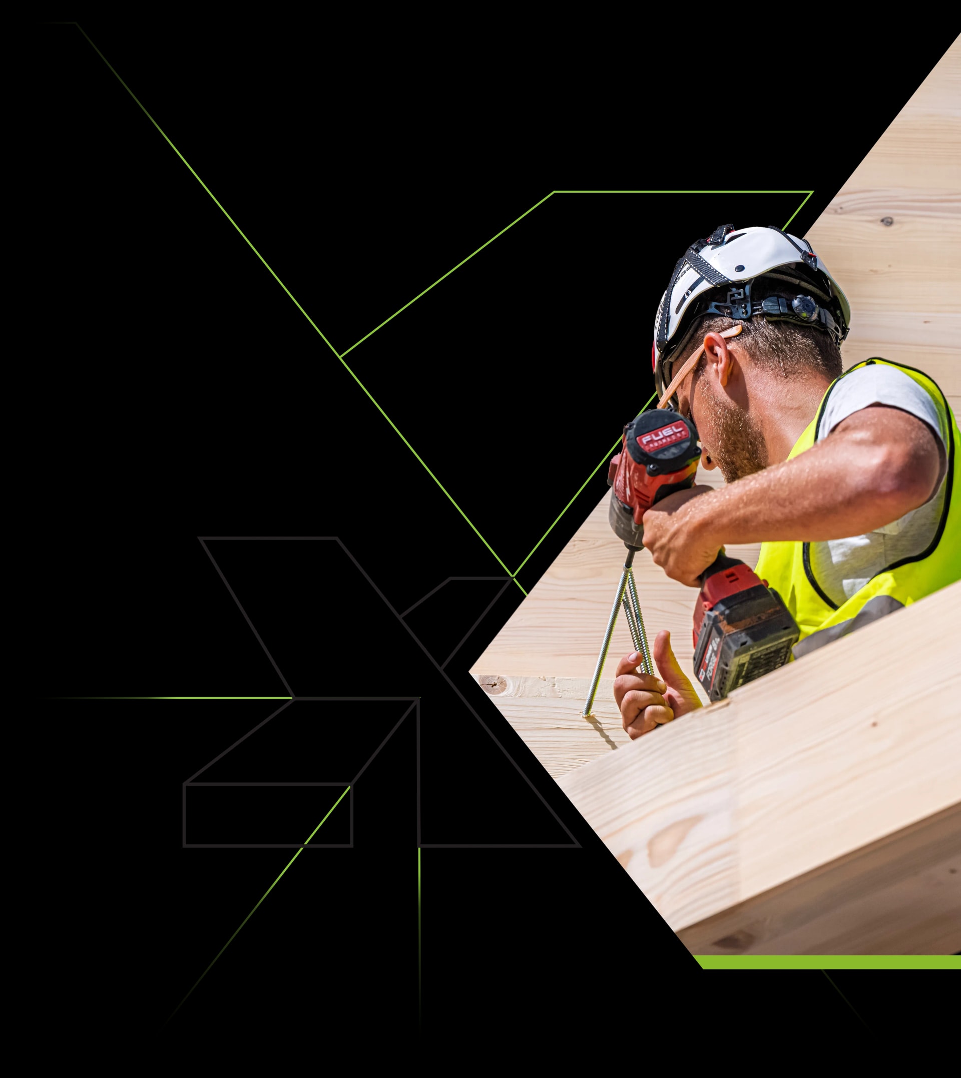 X-Wood® fitter bolting a timber structure